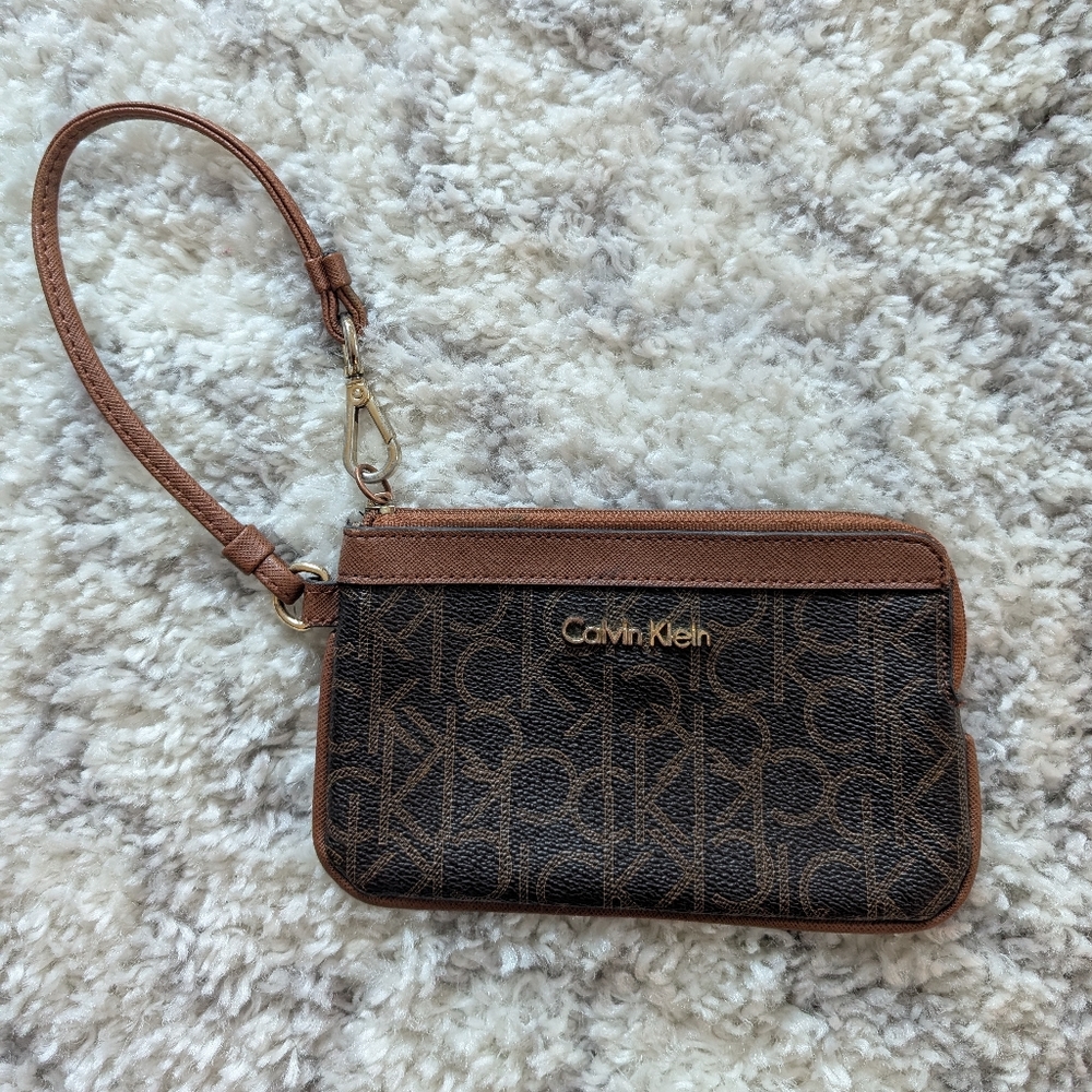 Calvin Klein Brown Wristlet